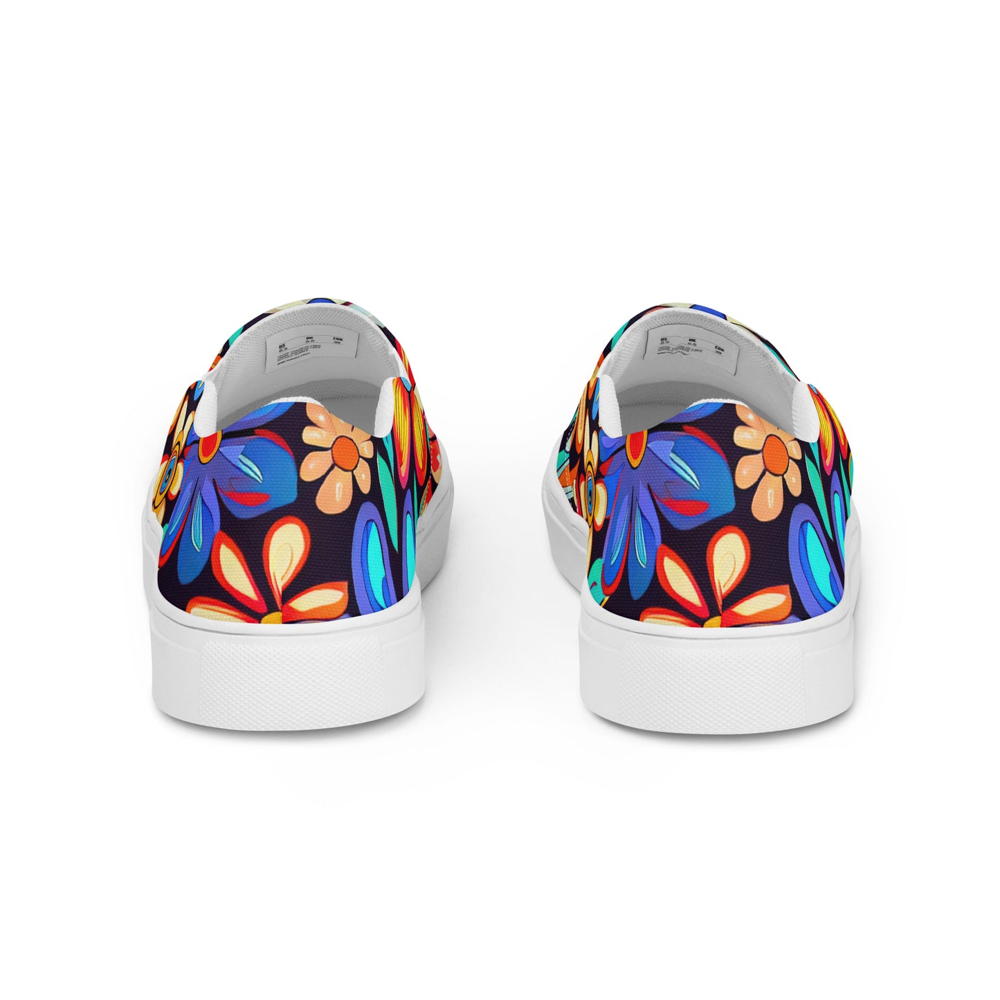 DMV 0257 Floral Men’s slip-on canvas shoes