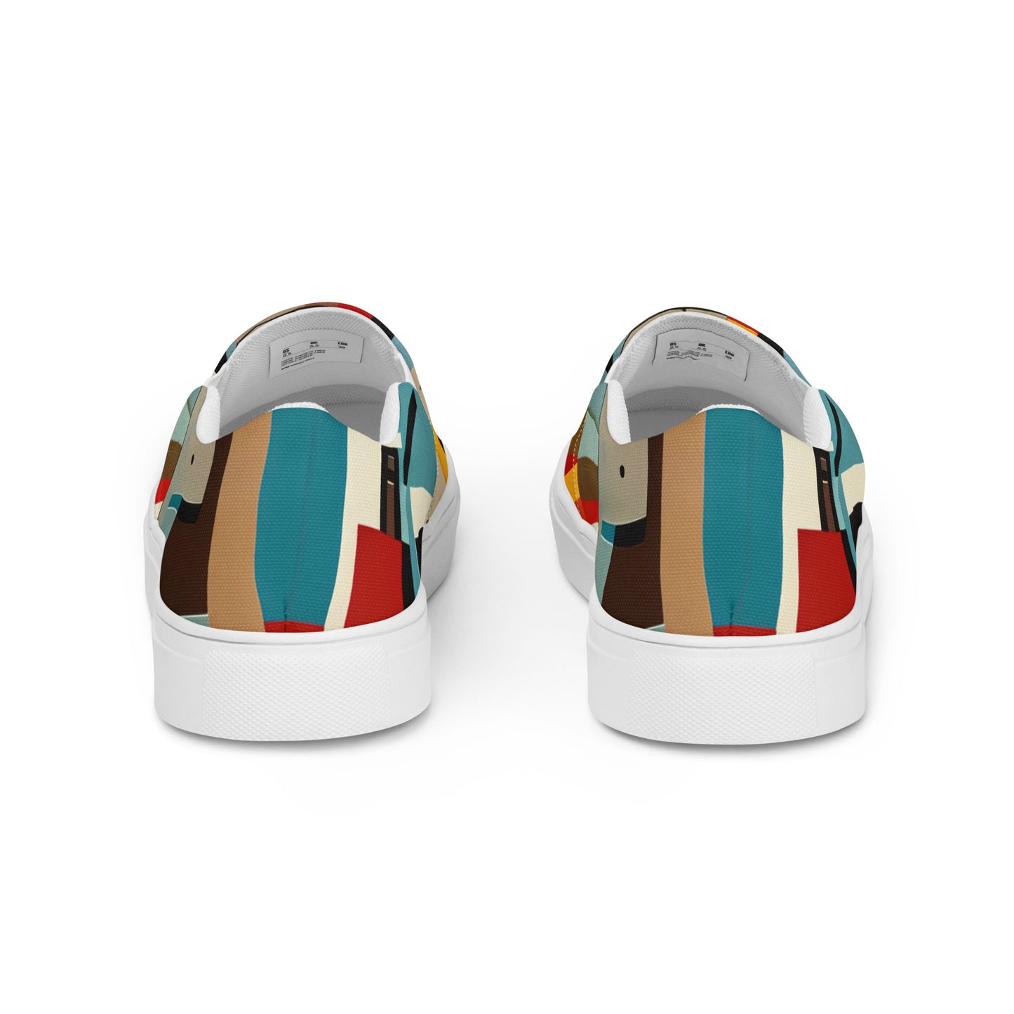 DMV 0413 Abstract Art Men’s slip-on canvas shoes