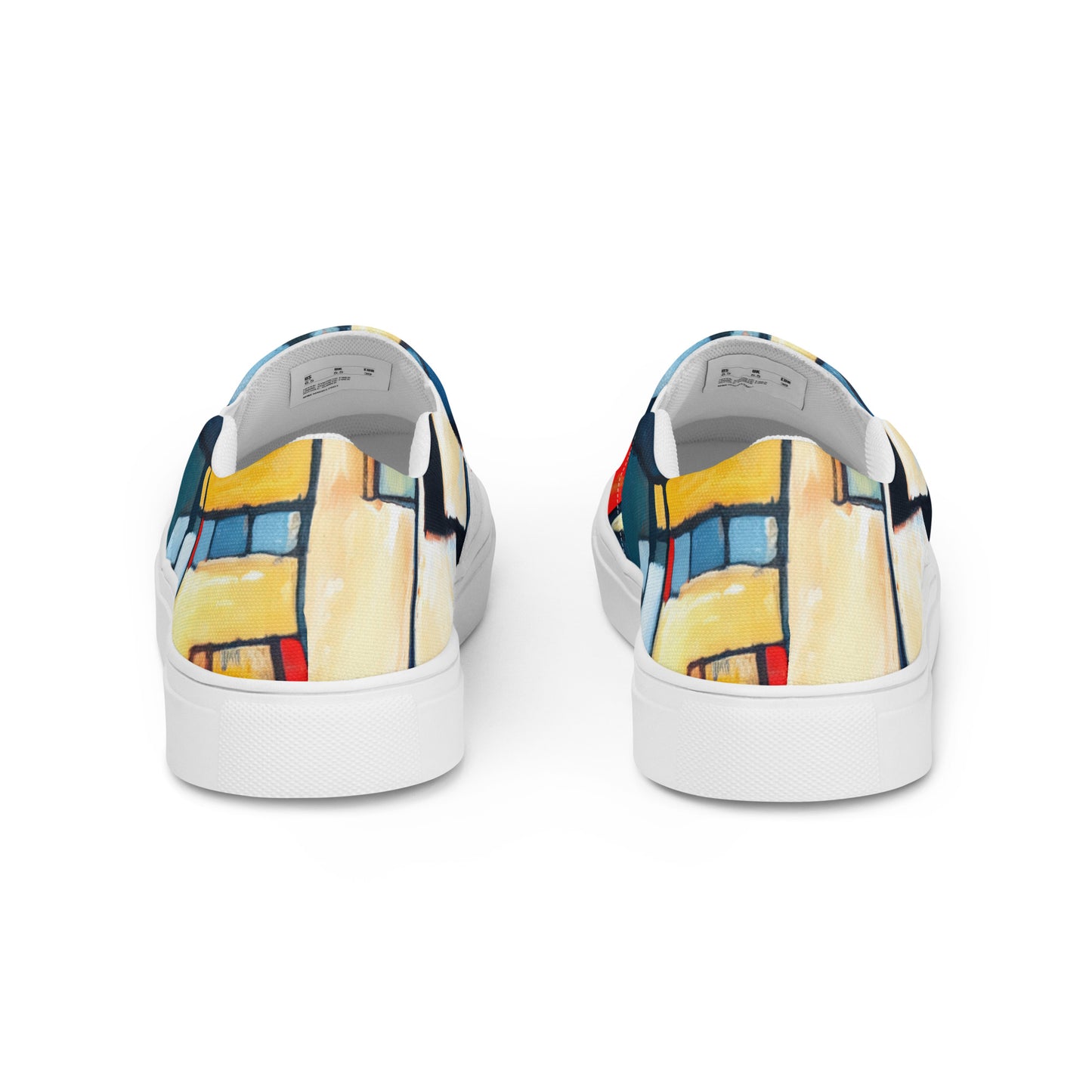 DMV 0327 Abstract Art Men’s slip-on canvas shoes