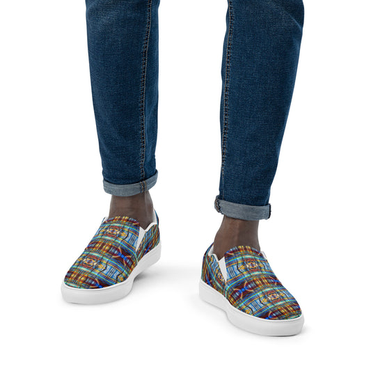 DMV 0228 Avant Garde Artsy Men’s slip-on canvas shoes