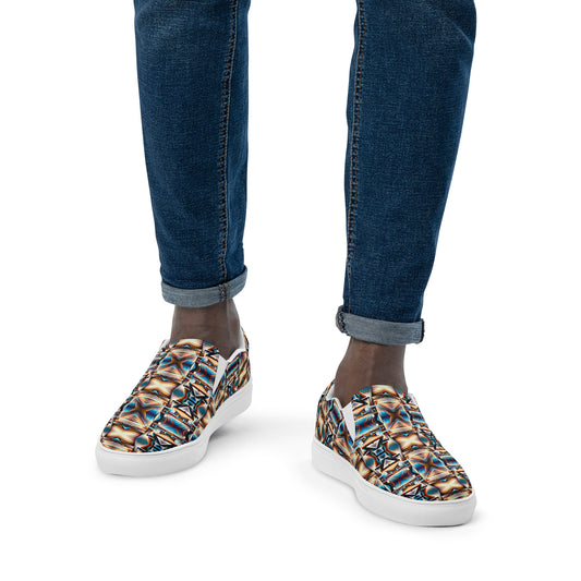 DMV 0275 Conceptual Artsy Men’s slip-on canvas shoes