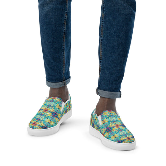 DMV 0231 Chic Boho Men’s slip-on canvas shoes