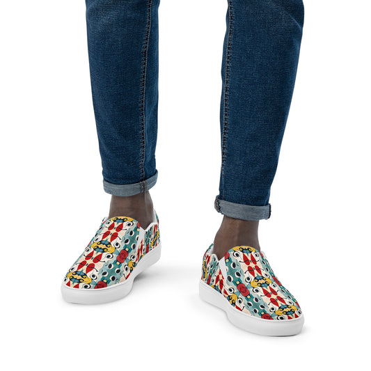 DMV 0230 Vintage Artsy Men’s slip-on canvas shoes