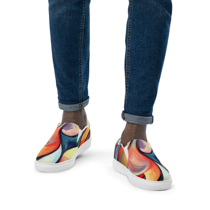 DMV 0277 Abstract Art Men’s slip-on canvas shoes