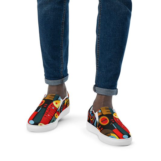 DMV 0233 Psy Art Men’s slip-on canvas shoes