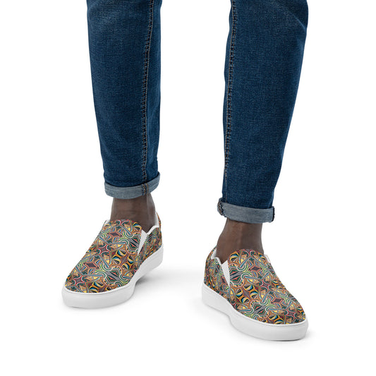 DMV 0213 Conceptual Artsy Men’s slip-on canvas shoes