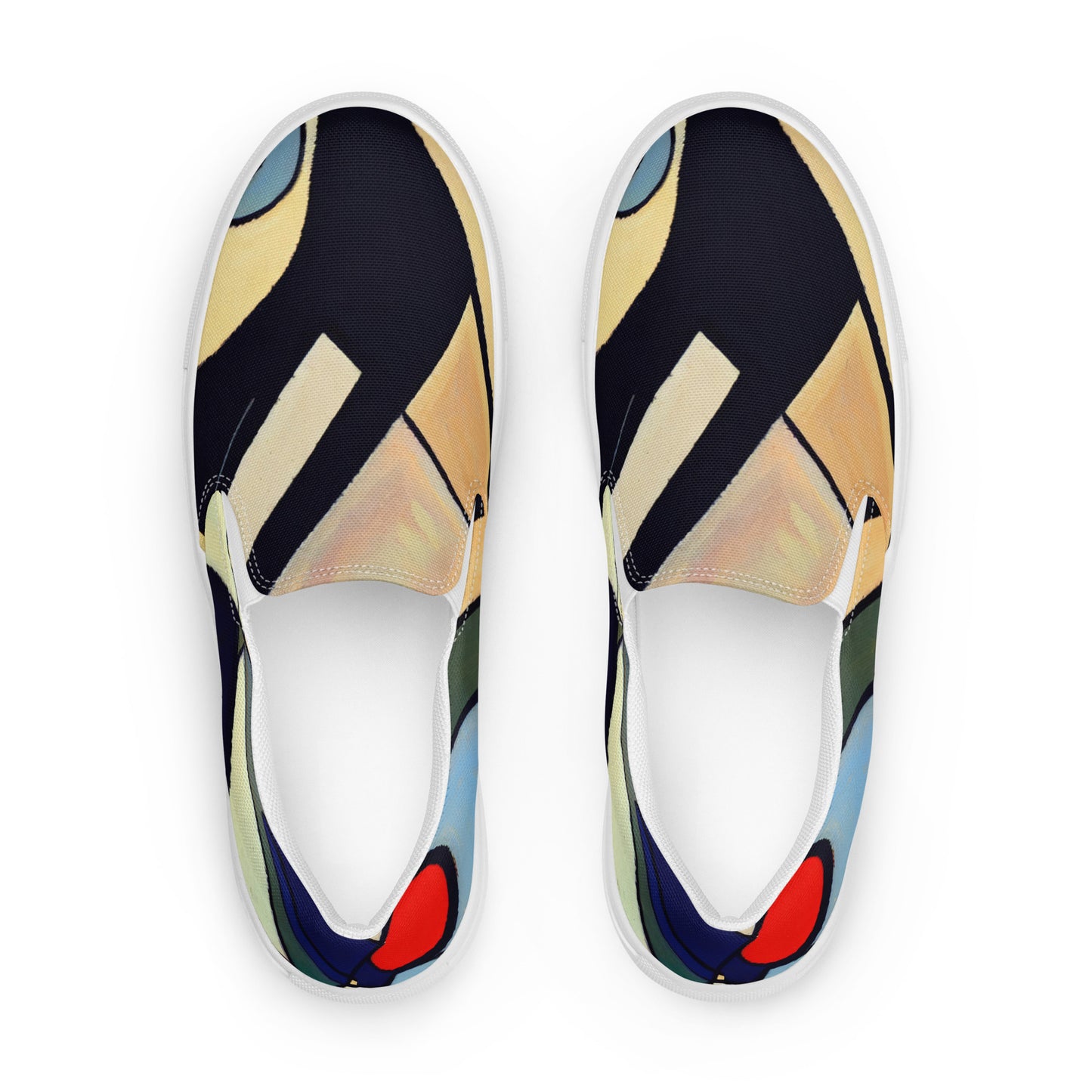 DMV 0234 Abstract Art Men’s slip-on canvas shoes