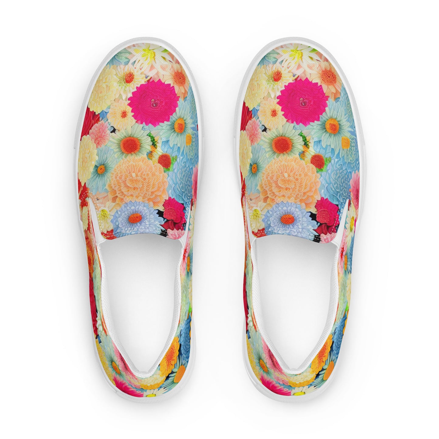 DMV 0106 Floral Men’s slip-on canvas shoes