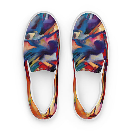 DMV 0308 Abstract Art Men’s slip-on canvas shoes