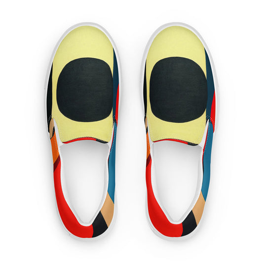 DMV 1351 Abstract Art Men’s slip-on canvas shoes