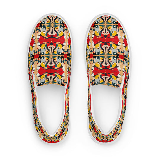 DMV 0203 Vintage Artsy Men’s slip-on canvas shoes