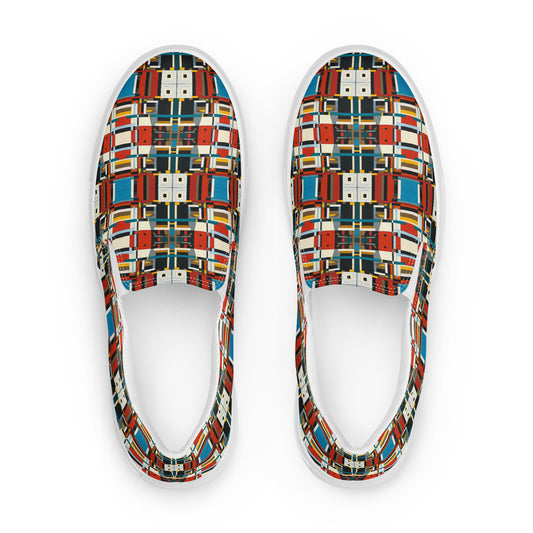 DMV 0410 Geo Boho Men’s slip-on canvas shoes