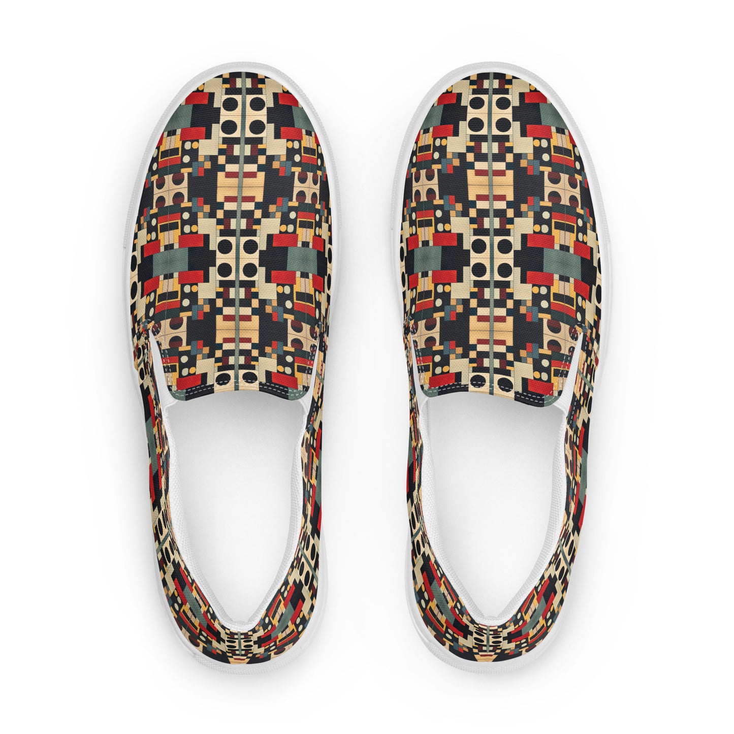 DMV 0510 Geo Boho Men’s slip-on canvas shoes