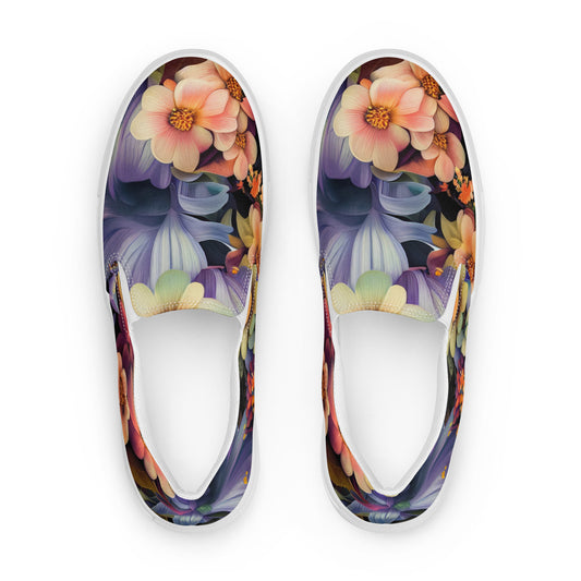 DMV 1458 Floral Men’s slip-on canvas shoes