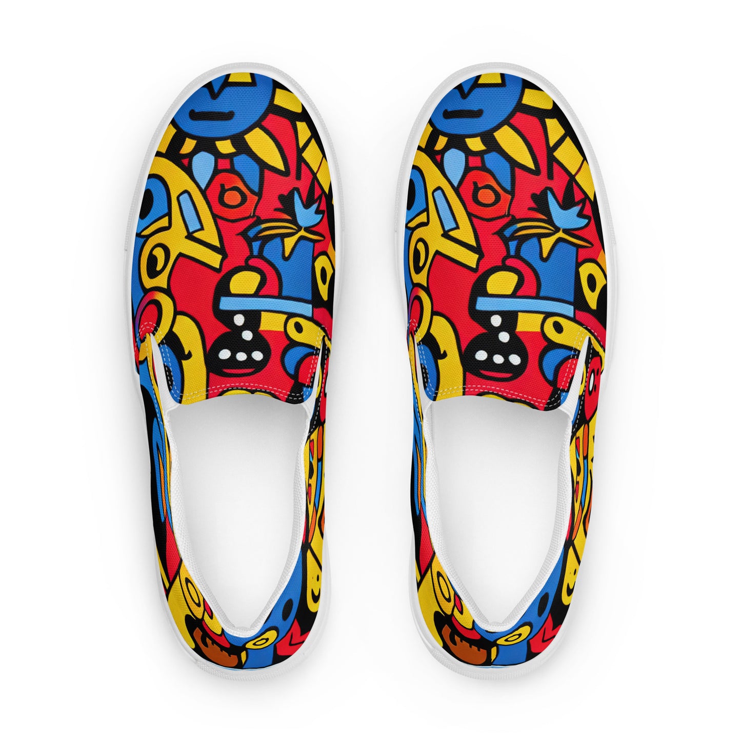 DMV 0714 Psy Art Men’s slip-on canvas shoes