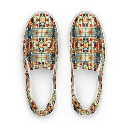 DMV 1888 Geo Boho Men’s slip-on canvas shoes