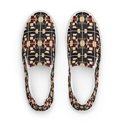 DMV 2020 Geo Boho Men’s slip-on canvas shoes