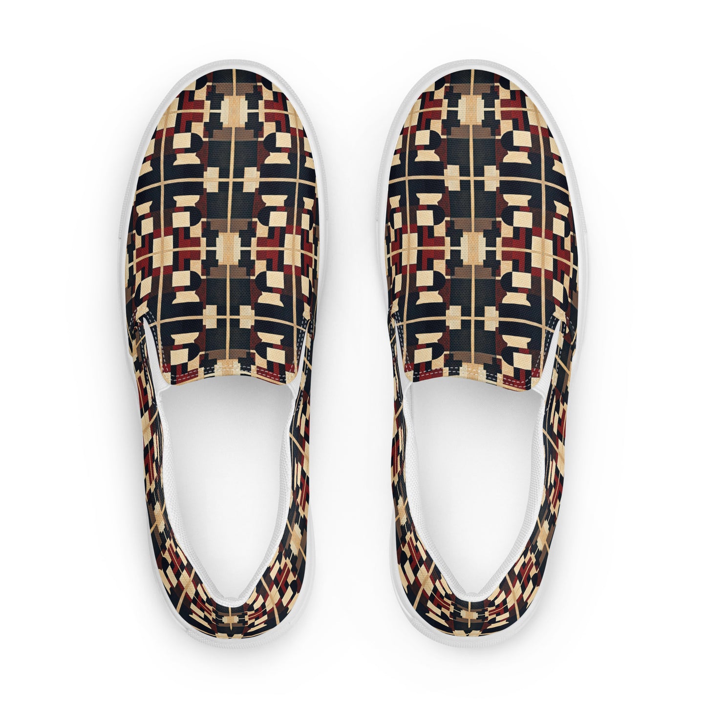 DMV 2020 Geo Boho Men’s slip-on canvas shoes