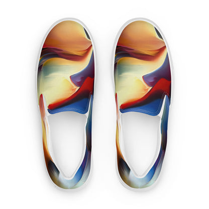 DMV 1069 Abstract Art Men’s slip-on canvas shoes