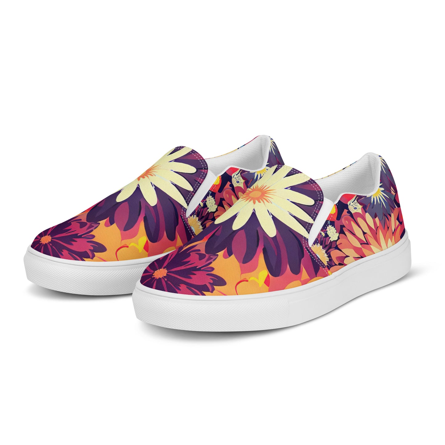 DMV 0097 Floral Men’s slip-on canvas shoes