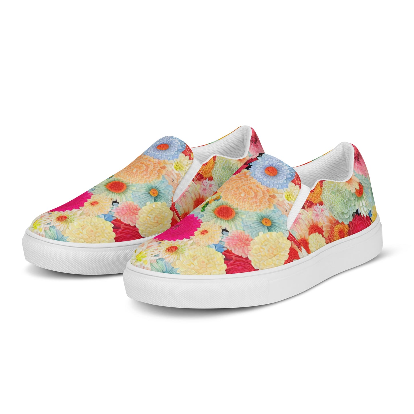 DMV 0106 Floral Men’s slip-on canvas shoes