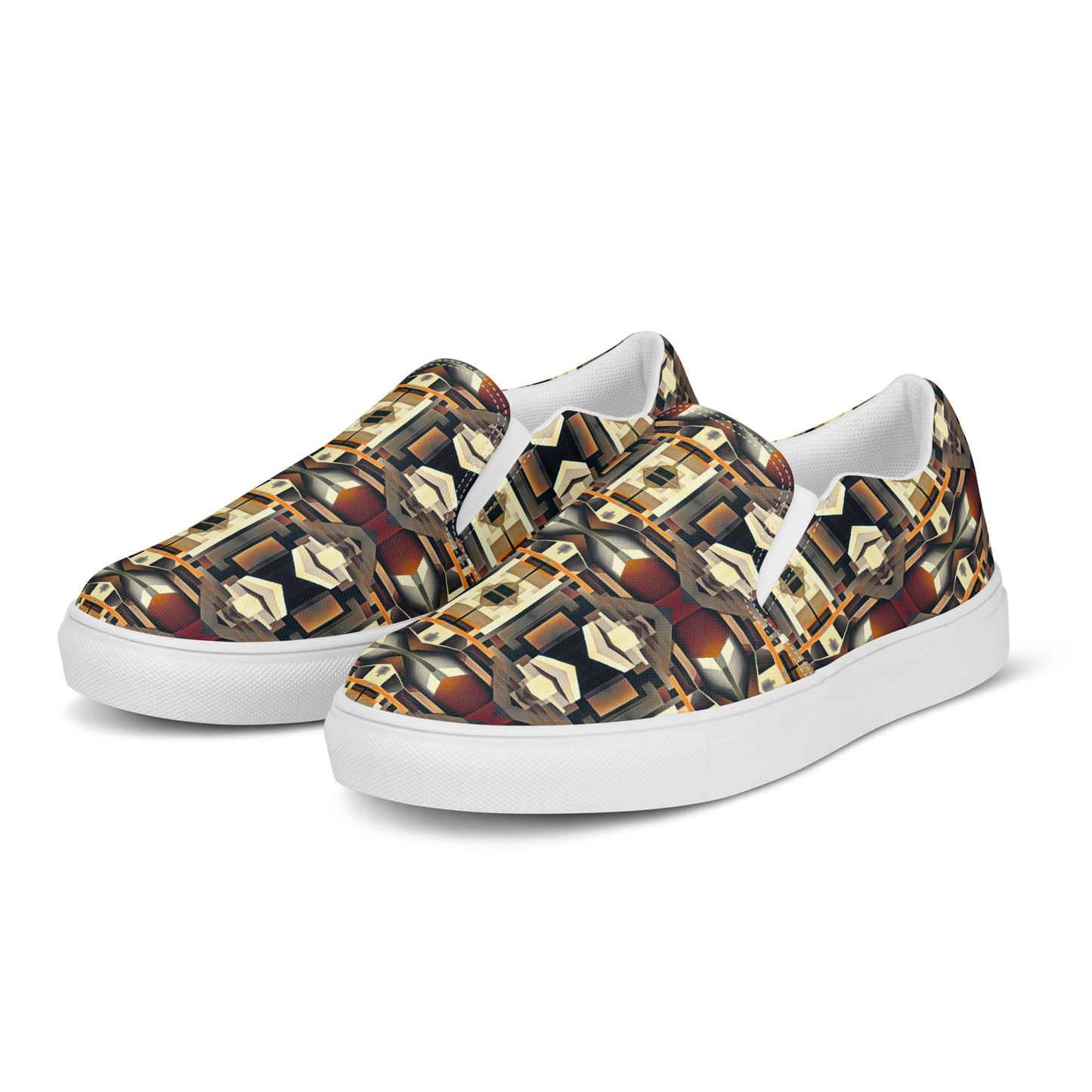 DMV 0247 Geo Boho Men’s slip-on canvas shoes