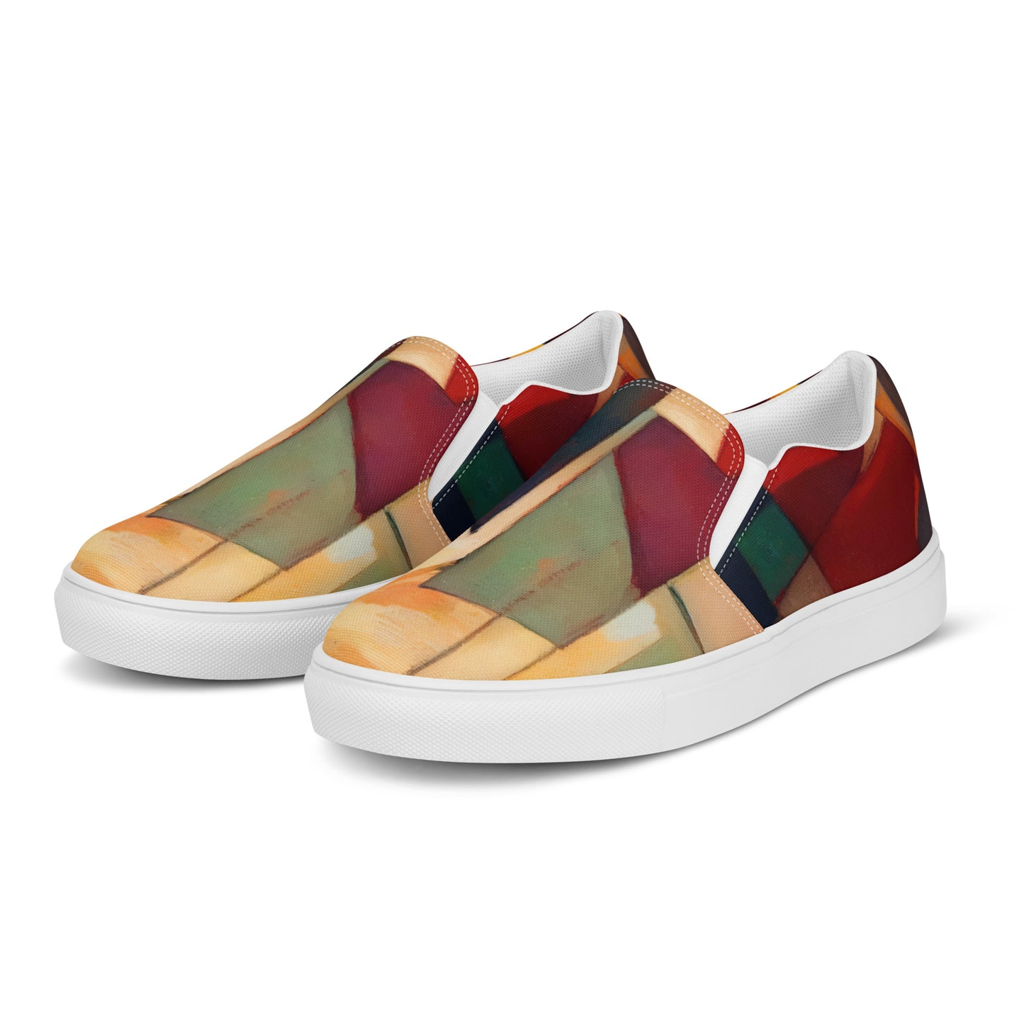 DMV 0251 Abstract Art Men’s slip-on canvas shoes