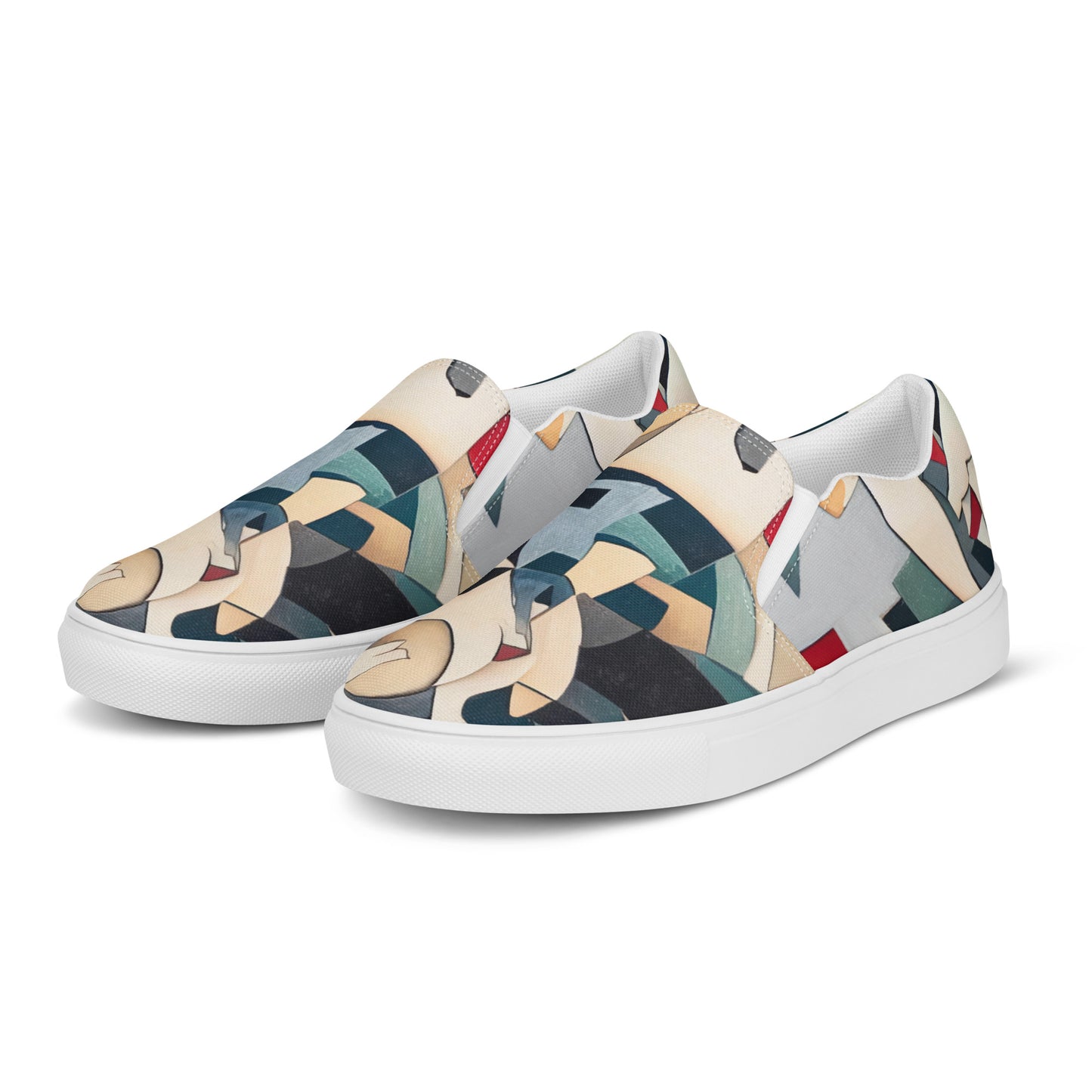 DMV 0508 Abstract Art Men’s slip-on canvas shoes