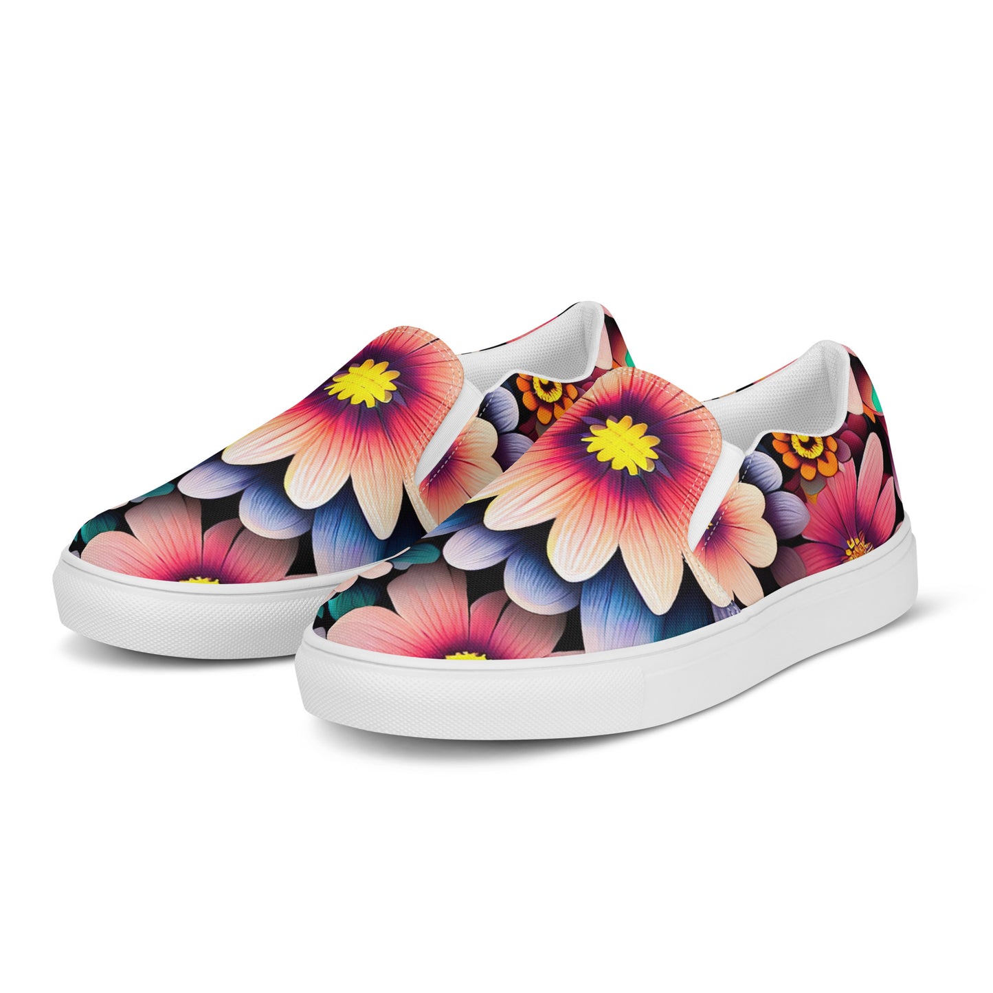 DMV 0515 Floral Men’s slip-on canvas shoes