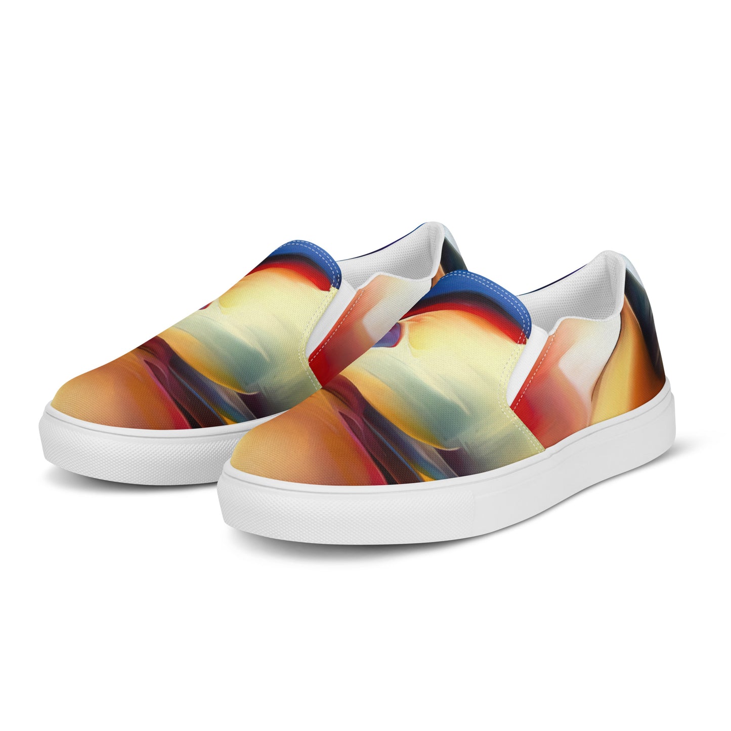 DMV 1069 Abstract Art Men’s slip-on canvas shoes