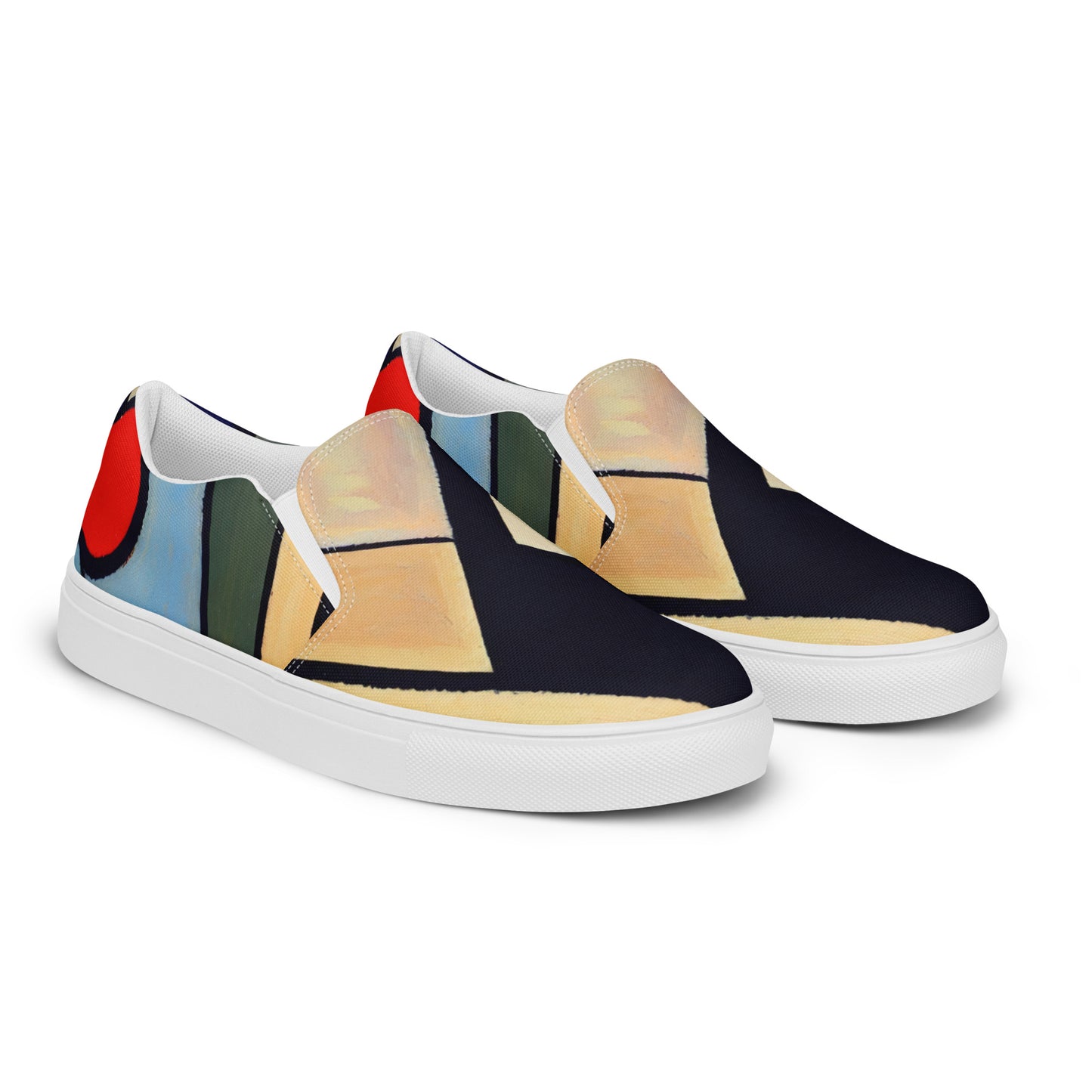 DMV 0234 Abstract Art Men’s slip-on canvas shoes