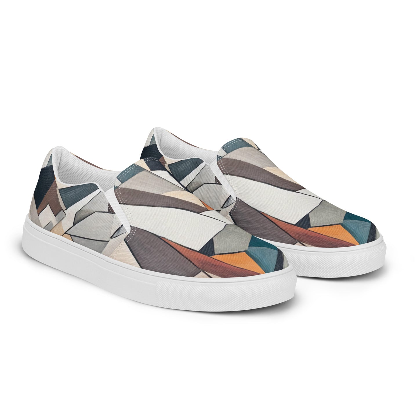 DMV 0264 Abstract Art Men’s slip-on canvas shoes