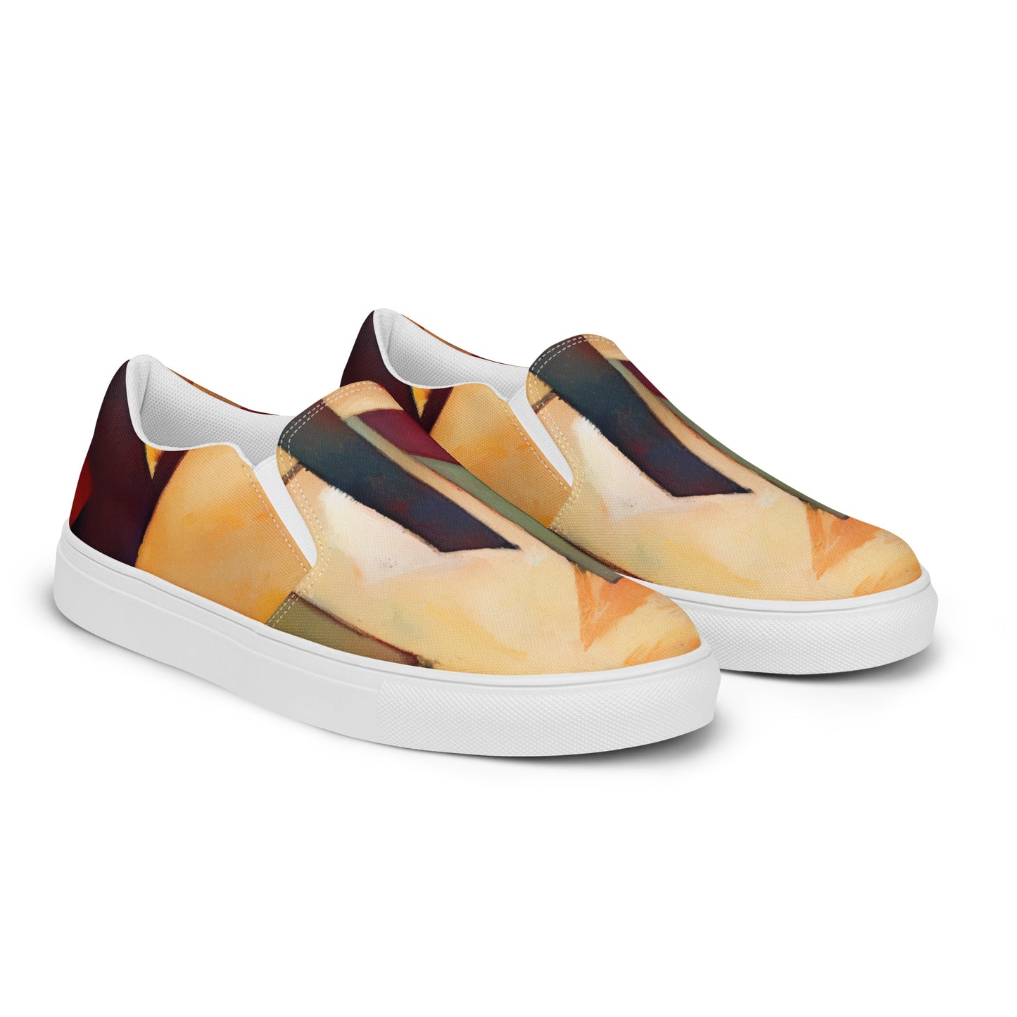 DMV 0251 Abstract Art Men’s slip-on canvas shoes