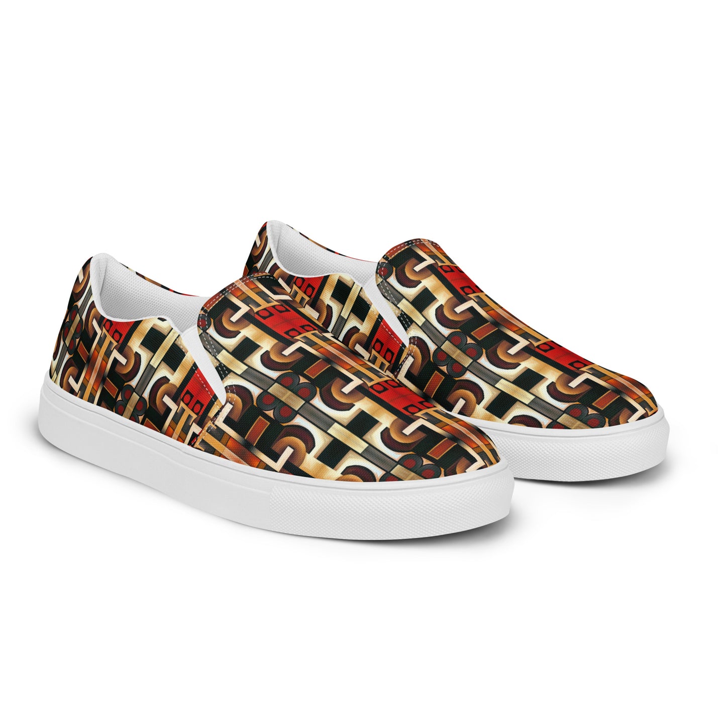 DMV 0772 Geo Boho Men’s slip-on canvas shoes