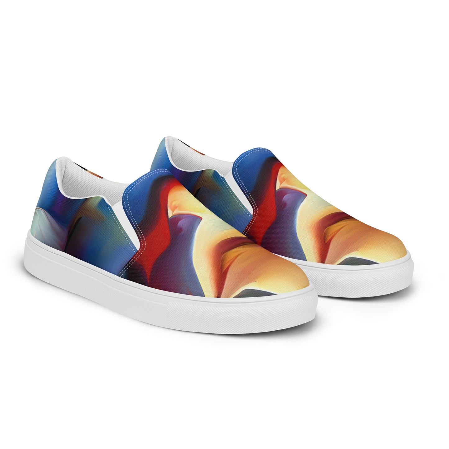 DMV 1069 Abstract Art Men’s slip-on canvas shoes