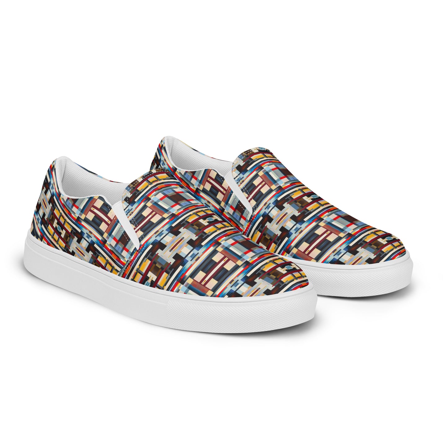 DMV 1879 Geo Boho Men’s slip-on canvas shoes