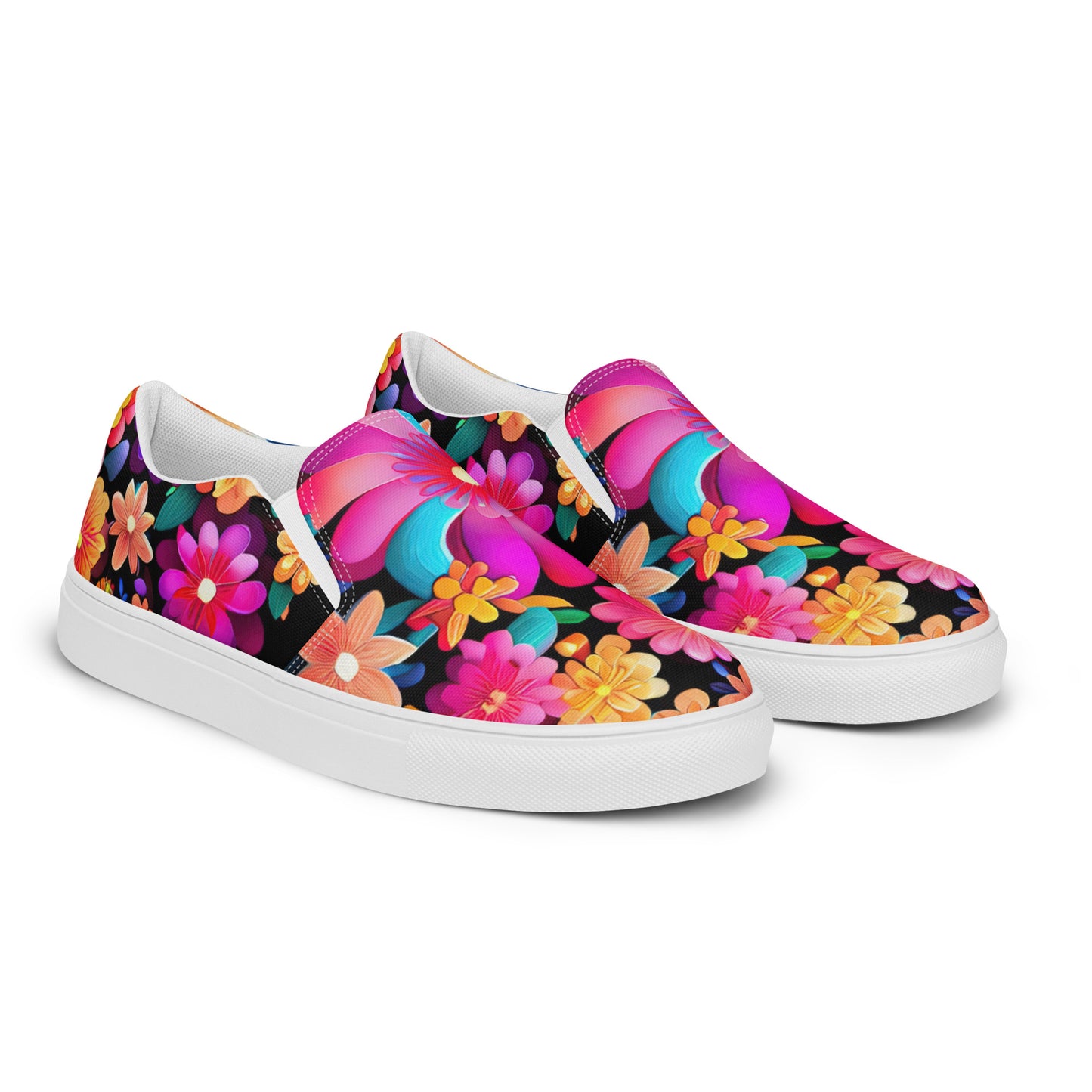 DMV 0325 Floral Men’s slip-on canvas shoes