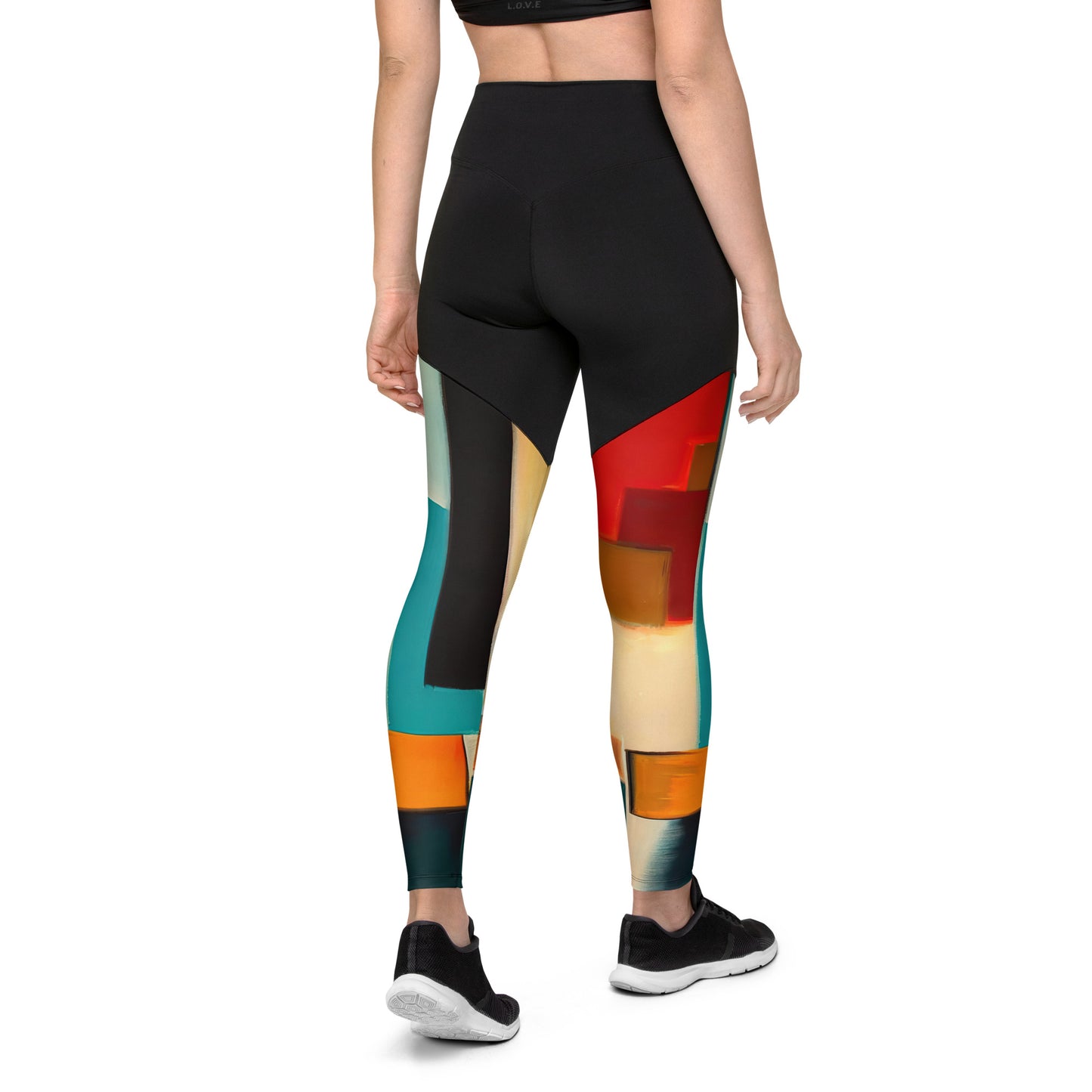 DMV 0282 Abstract Art Sports Leggings