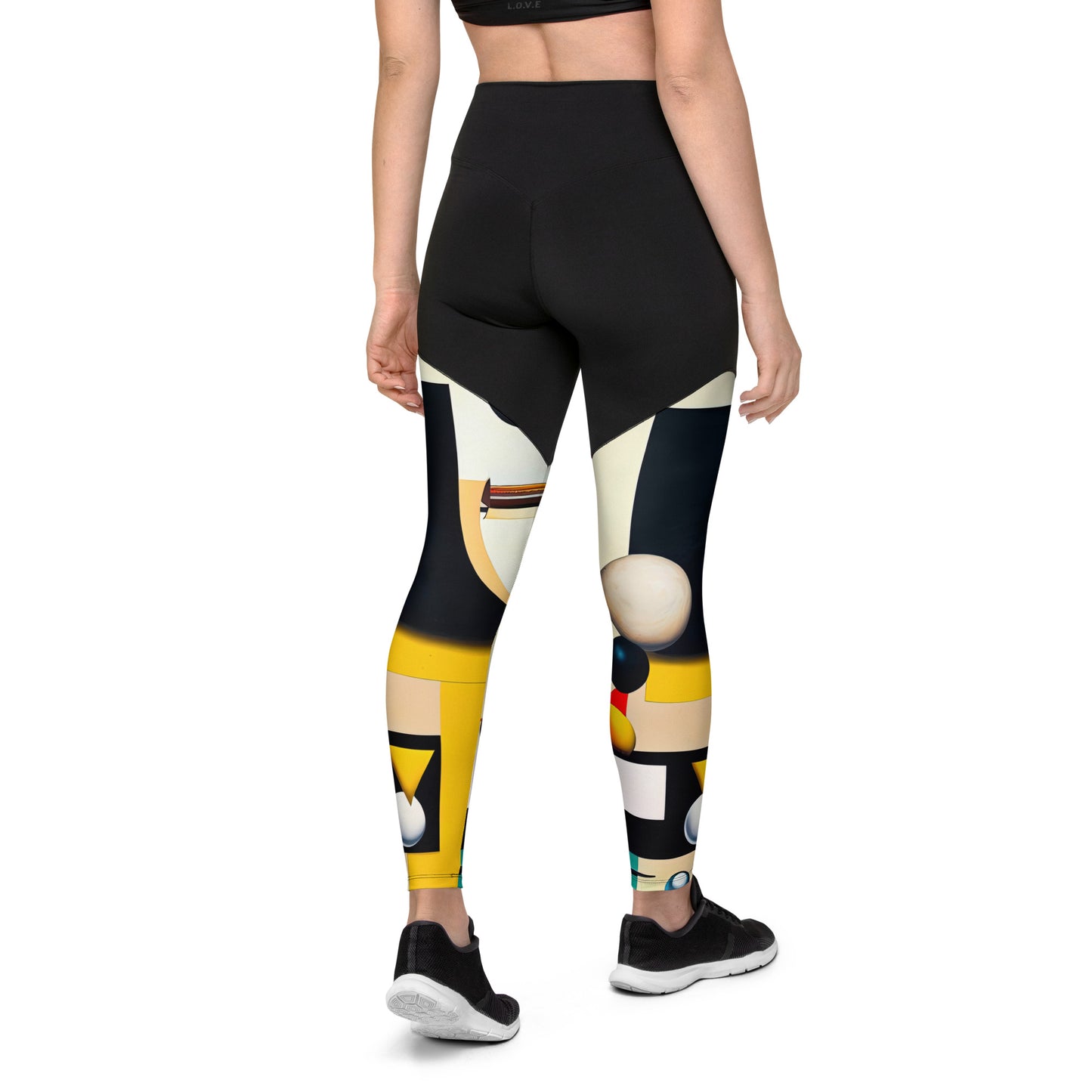 DMV 0055 Retro Art Sports Leggings