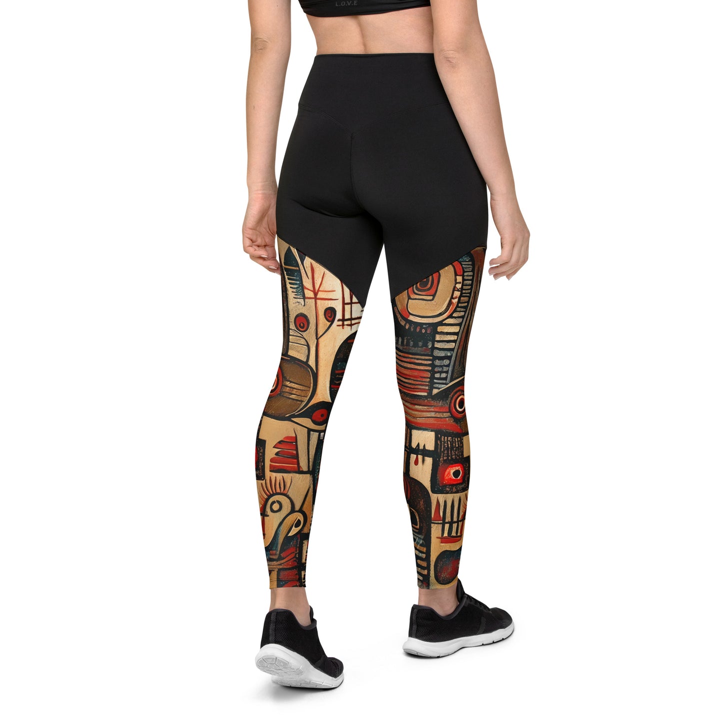 DMV 0256 Retro Art Sports Leggings