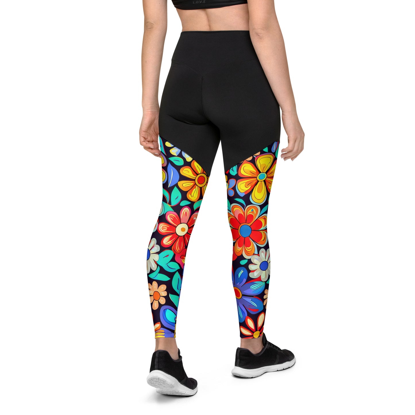 DMV 0257 Floral Sports Leggings