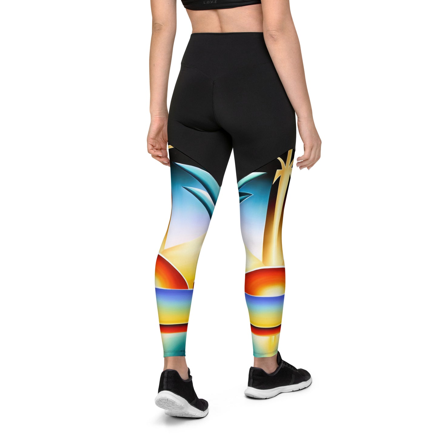 DMV 0262 Retro Art Sports Leggings