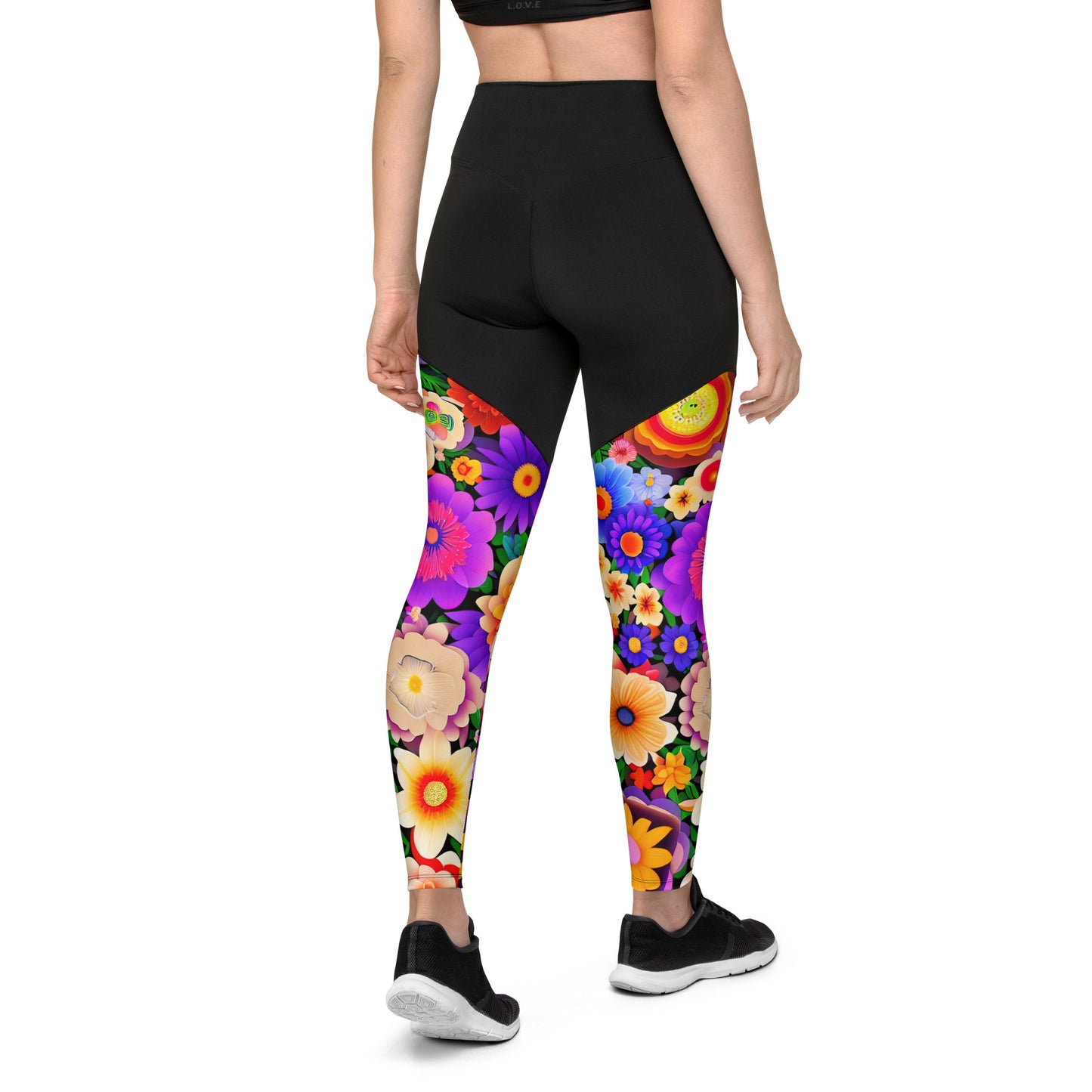 DMV 0309 Floral Sports Leggings