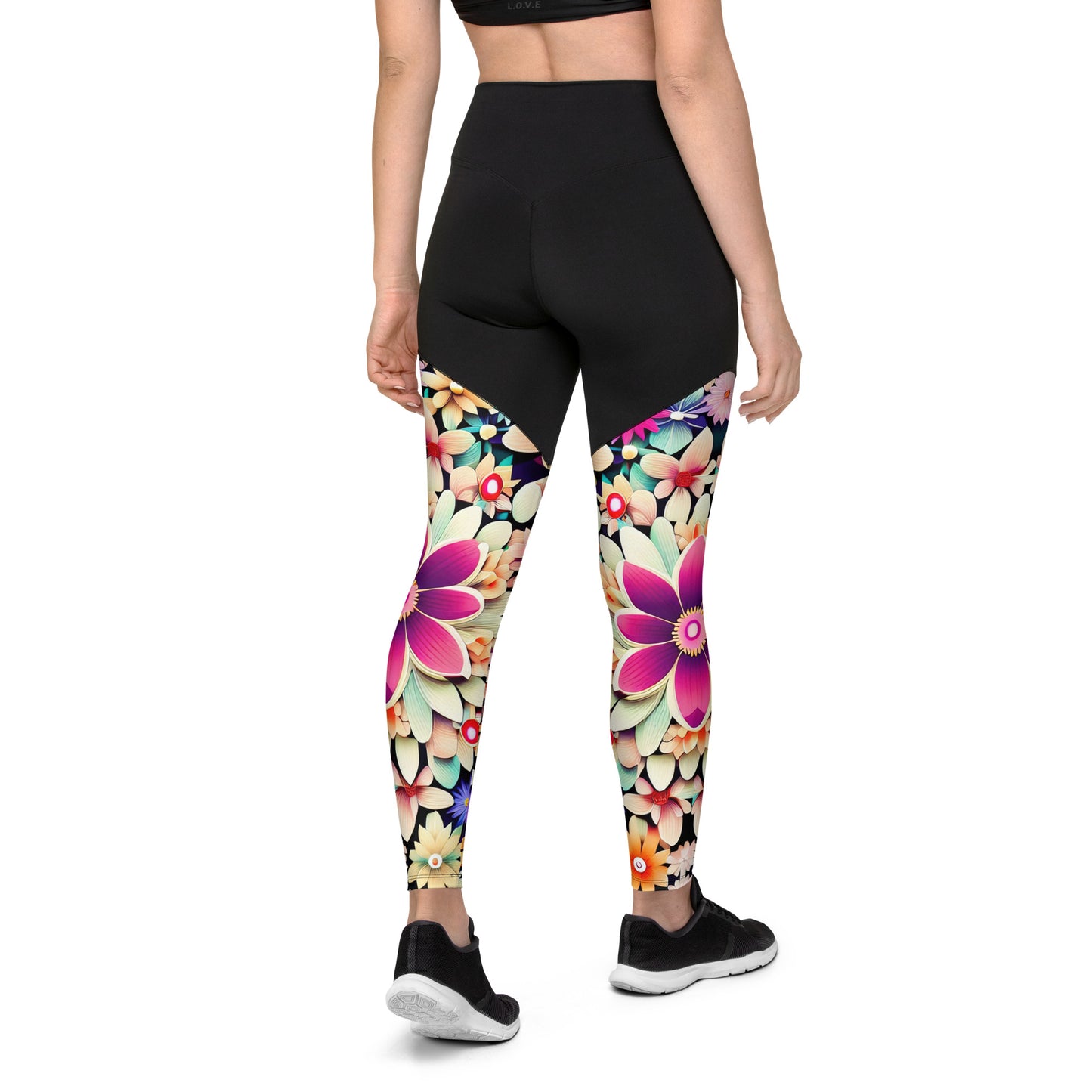 DMV 0307 Floral Sports Leggings