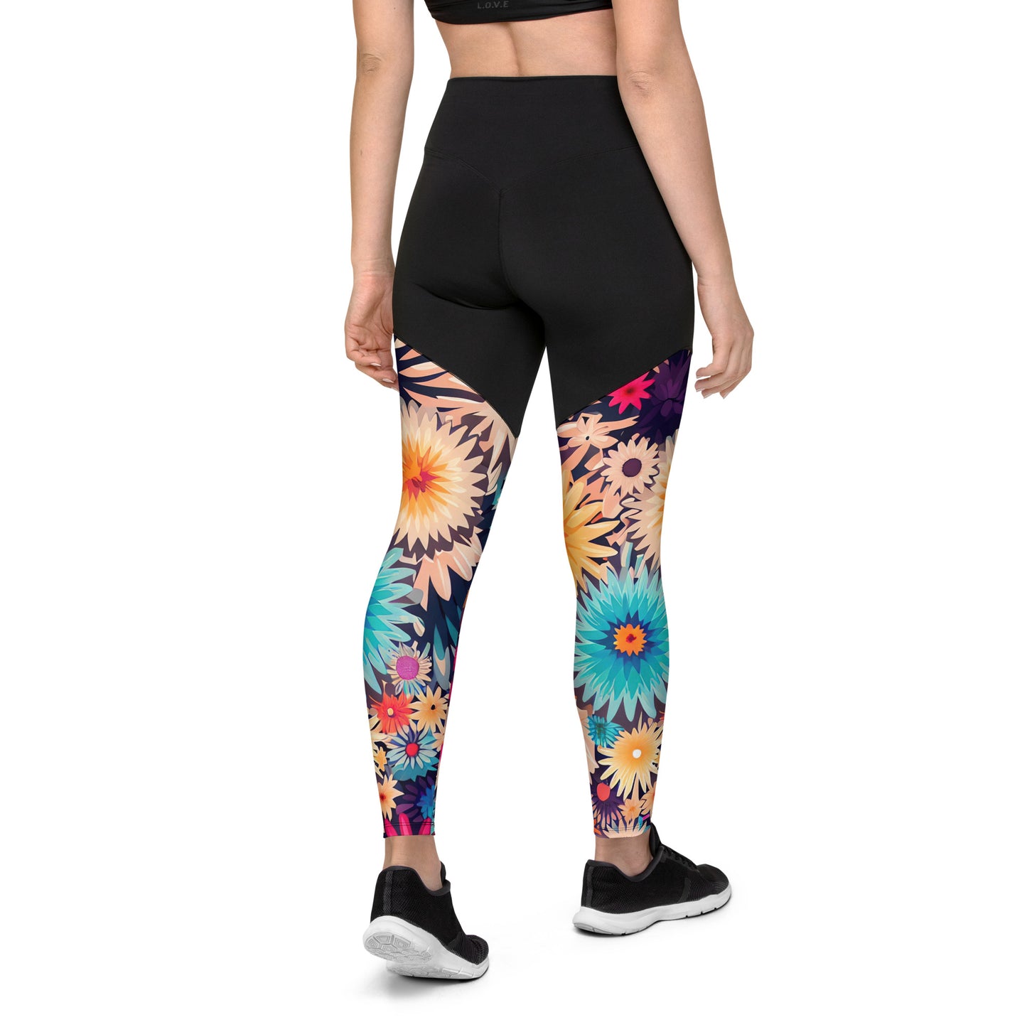 DMV 0404 Floral Sports Leggings