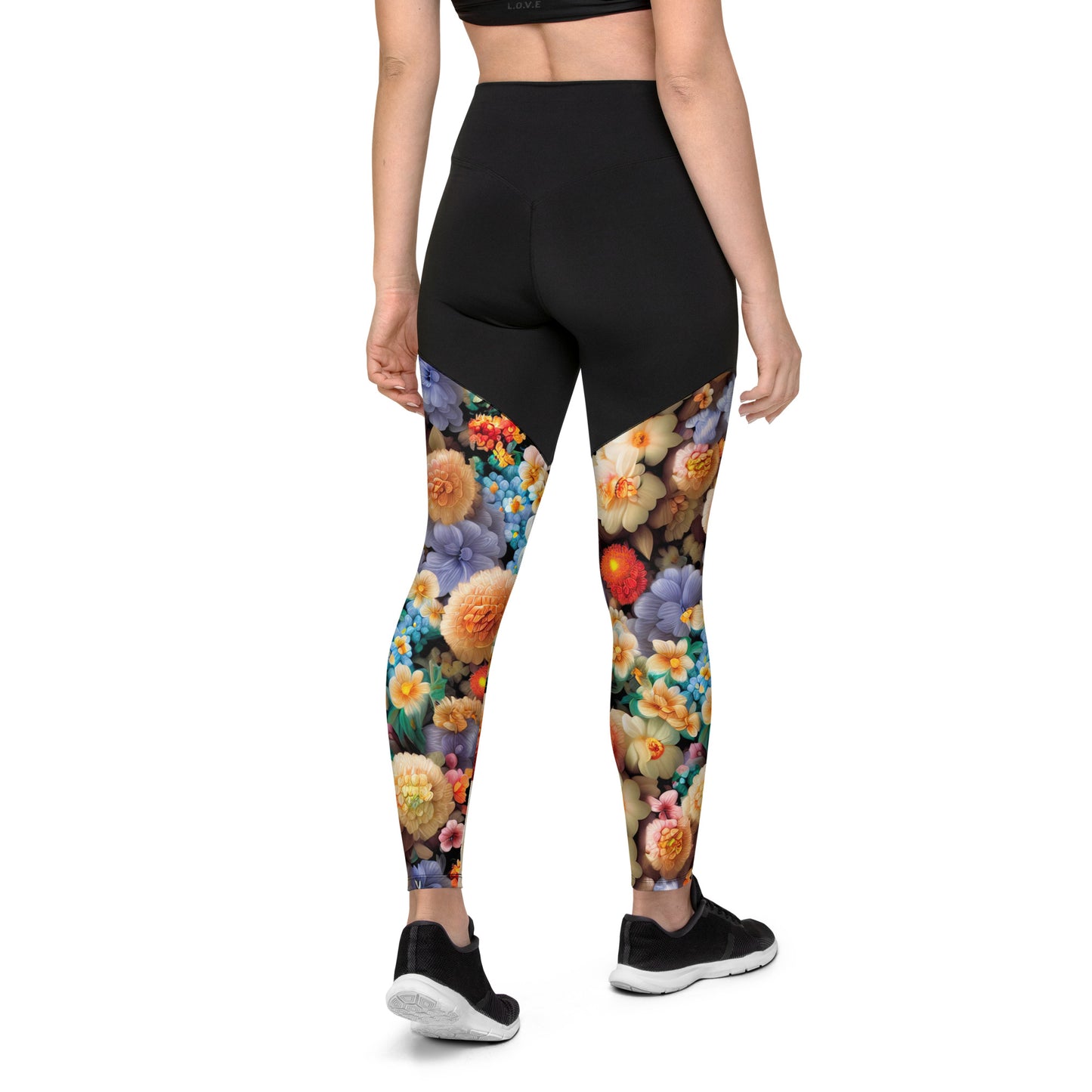 DMV 0302 Floral Sports Leggings