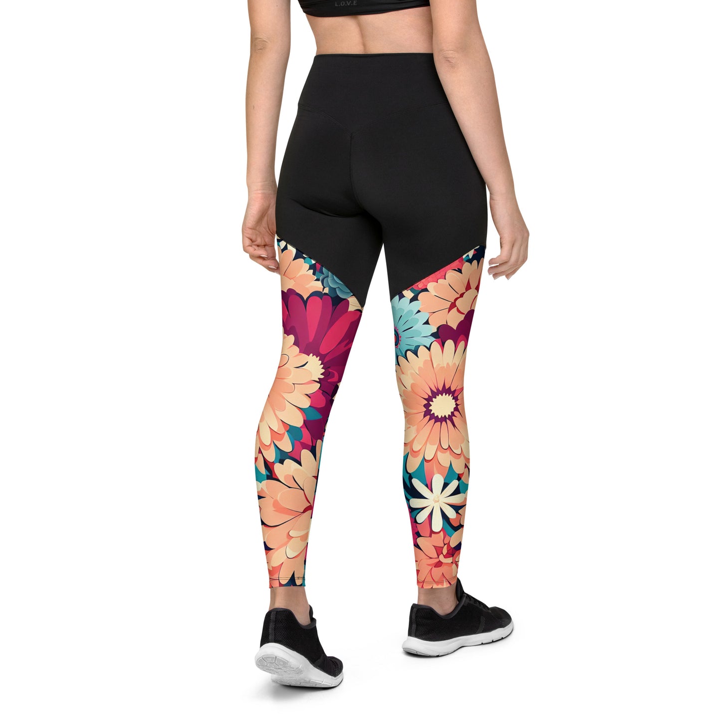 DMV 0293 Floral Sports Leggings