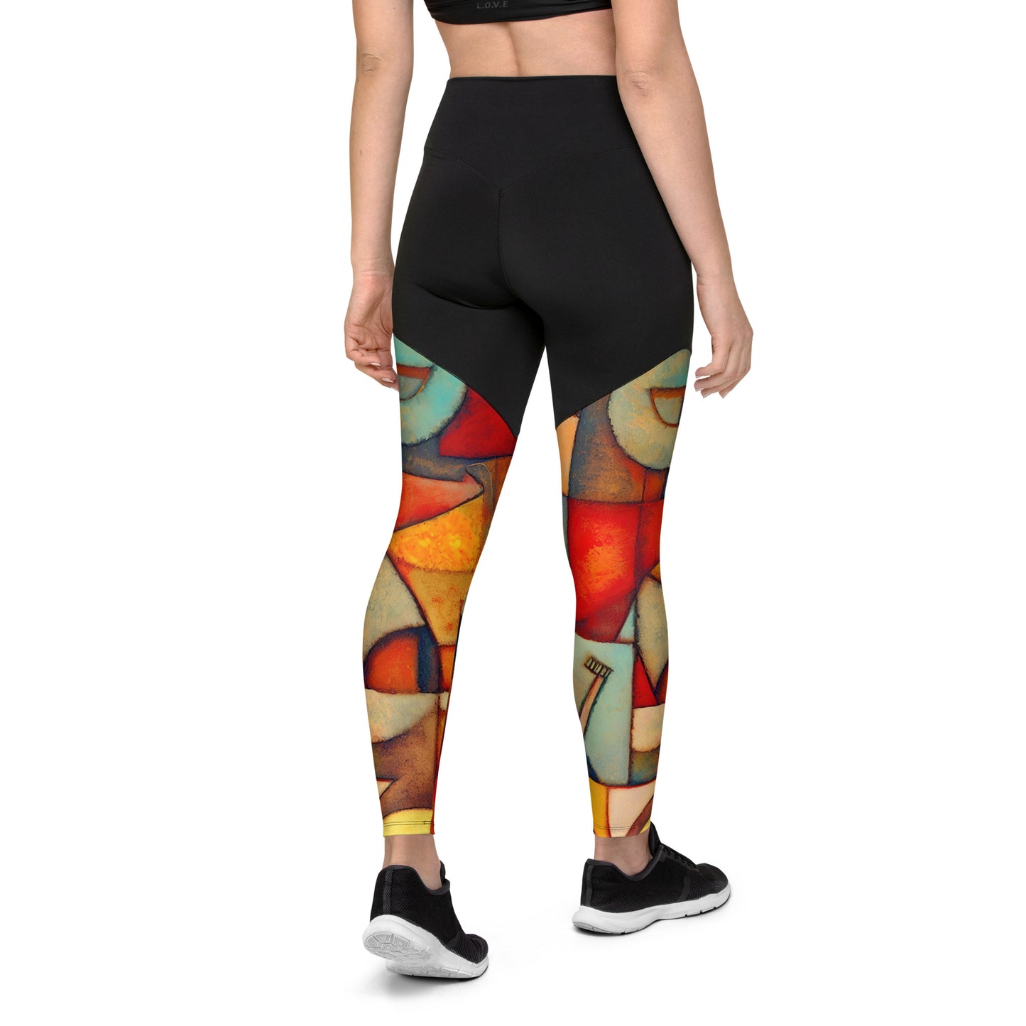 DMV 0298 Retro Art Sports Leggings