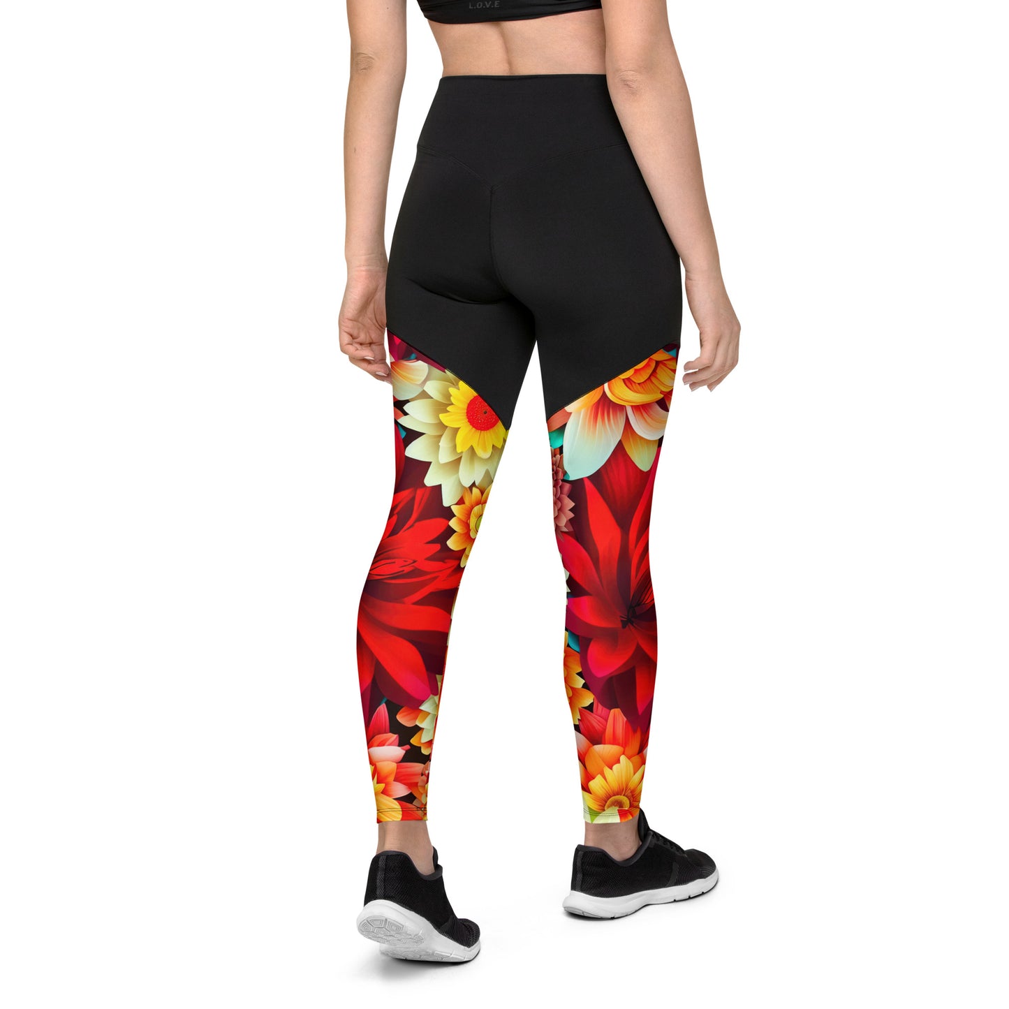 DMV 0419 Floral Sports Leggings