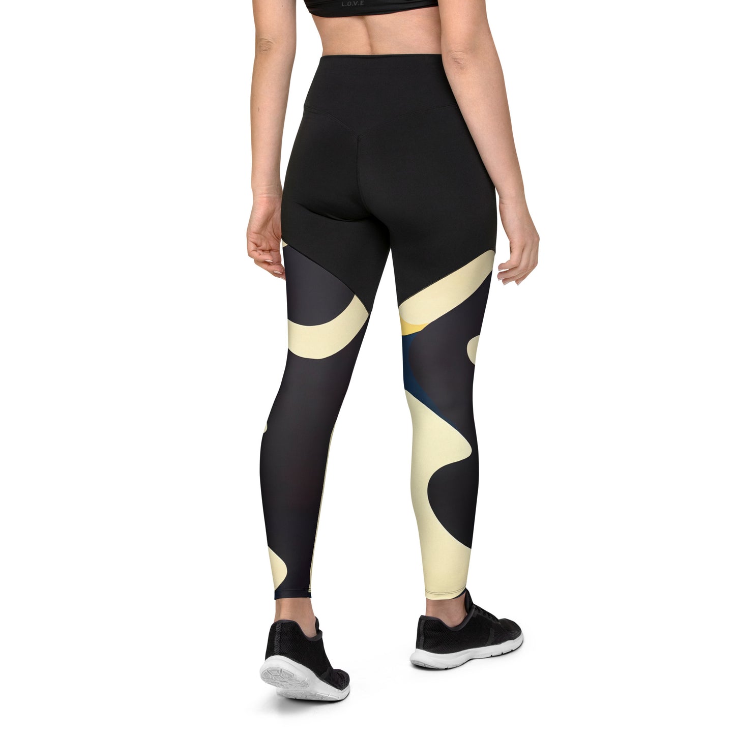 DMV 0421 Retro Art Sports Leggings